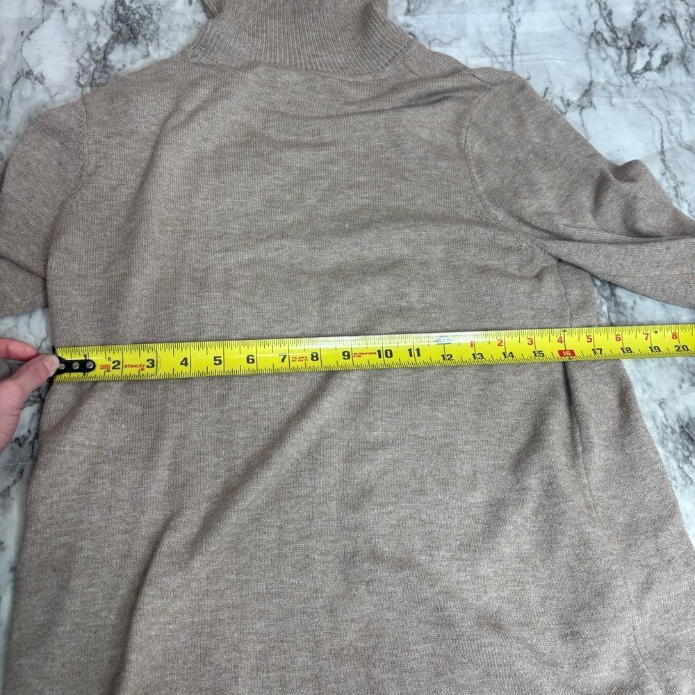 LC Lauren Conrad Long Sleeve Tan Beige Sweater Dress turtleneck loose fit small - Picture 6 of 7